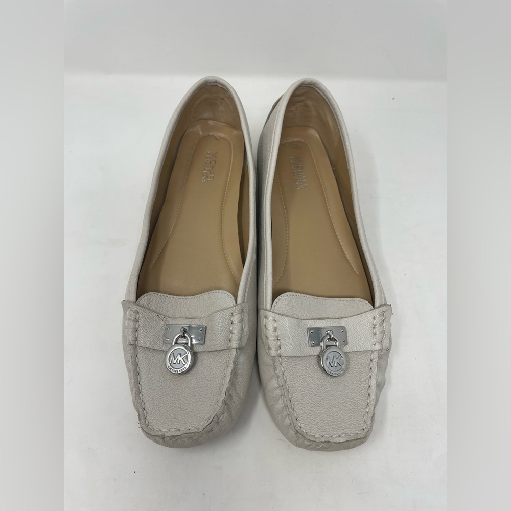Michael Kors Women Gray Leather Loafers Flats Size 9.5 - Picture 6 of 9